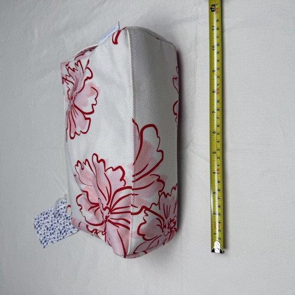 NWT Neely & Chloe Cartolina Small Canvas Pouch Madeira Print White Floral - Picture 6 of 10